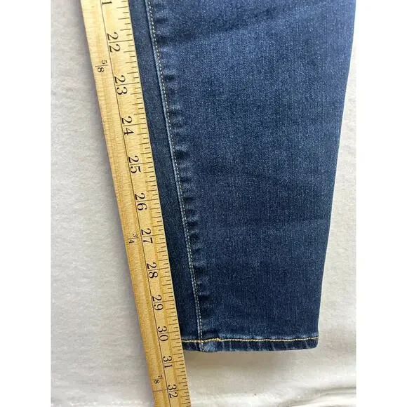 Woman's American Eagle High Rise Dark Wash Skinny Jeans - Size 14 - Picture 9 of 12